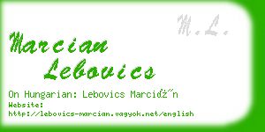 marcian lebovics business card